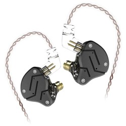 Siyah KZ ZSN BA + DD Driver Bass Metal Kulak İçi Kulaklık Siyah