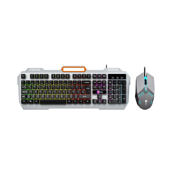 Lecoo CM107 Kablolu RGB Aydınlatmalı Gaming Türkçe Q Klavye & Mouse Seti Siyah
