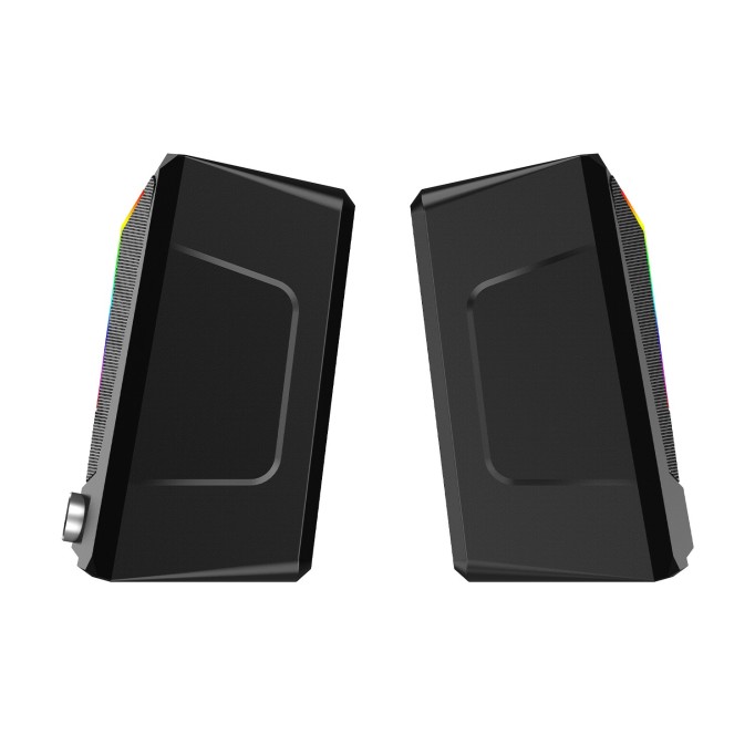 Lecoo DS104 Kablolu USB + 3.5mm Jack RGB Aydınlatmalı 6W Masaüstü Hoparlör Siyah