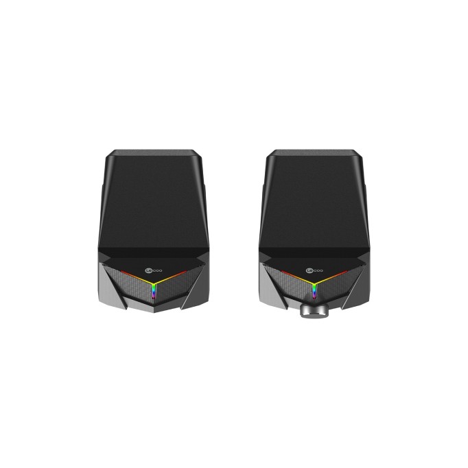 Lecoo DS104 Kablolu USB + 3.5mm Jack RGB Aydınlatmalı 6W Masaüstü Hoparlör Siyah