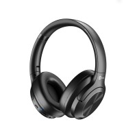 Lecoo ES208 Bluetooth 5.3 Kablosuz Mikrofonlu Kulak Üstü Kulaklık Katlanabilir Hafif Siyah
