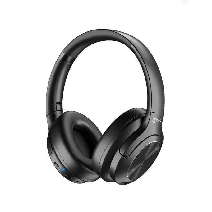 Lecoo ES208 Bluetooth 5.3 Kablosuz Mikrofonlu Kulak Üstü Kulaklık Katlanabilir Hafif Siyah