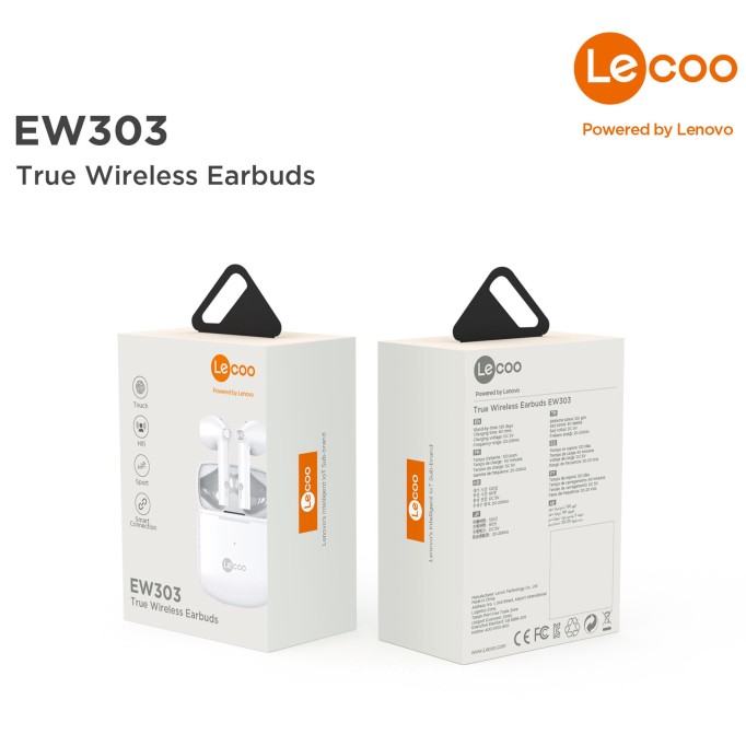 Lenovo Lecoo EW303 Bluetooth 5.0 Kablosuz Kulak İçi Kulaklık Beyaz