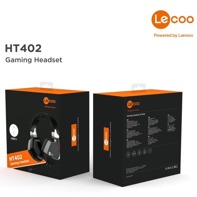 Lenovo Lecoo HT402 7.1 Kulak Üstü RGB Gaming Oyuncu Kulaklığı