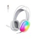 Lecoo HT409 RGB Işıklı USB Mikrofonlu Kablolu Oyuncu Kulak Üstü Gaming Kulaklık Beyaz