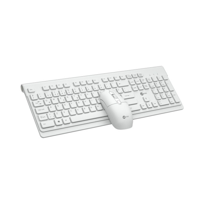 Lecoo KW203 Kablosuz Türkçe Q Ergonomik Klavye & Mouse Seti Beyaz
