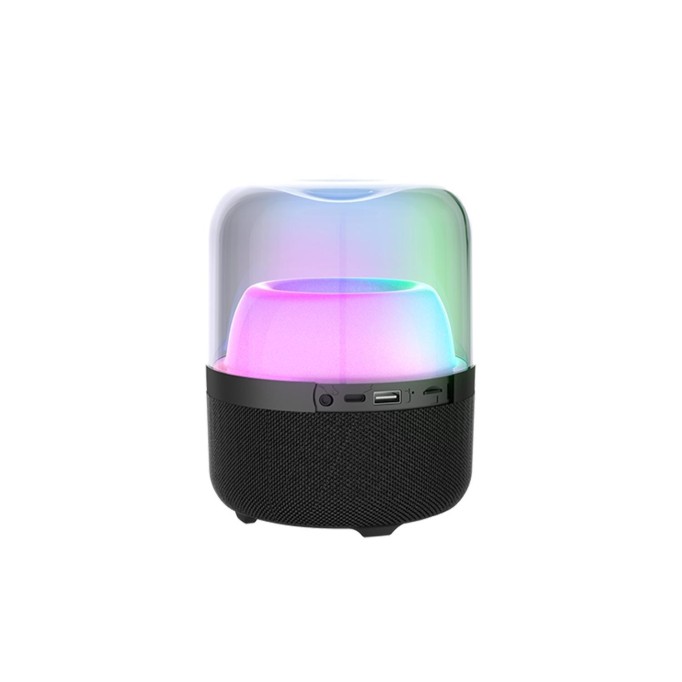Lecoo RS19 RGB Aydınlatmalı Bluetooth Stereo 10W Taşınabilir Hoparlör Siyah