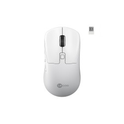 Beyaz Lecoo WS216 Dual-Mode Bluetooth ve 2.4G Kablosuz Optik Mouse 7 Tuş Beyaz