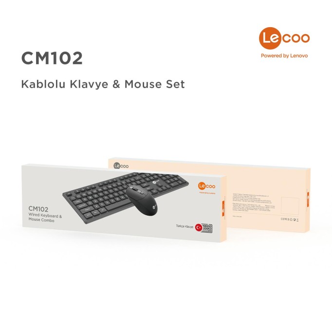Lenovo Lecoo CM102 Kablolu Klavye & Mouse Set