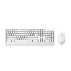 Beyaz Lenovo Lecoo CM106 USB Kablolu Türkçe Q Klavye & Mouse Set Beyaz