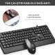 Lenovo Lecoo CM106 USB Kablolu Türkçe Q Klavye & Mouse Set Siyah