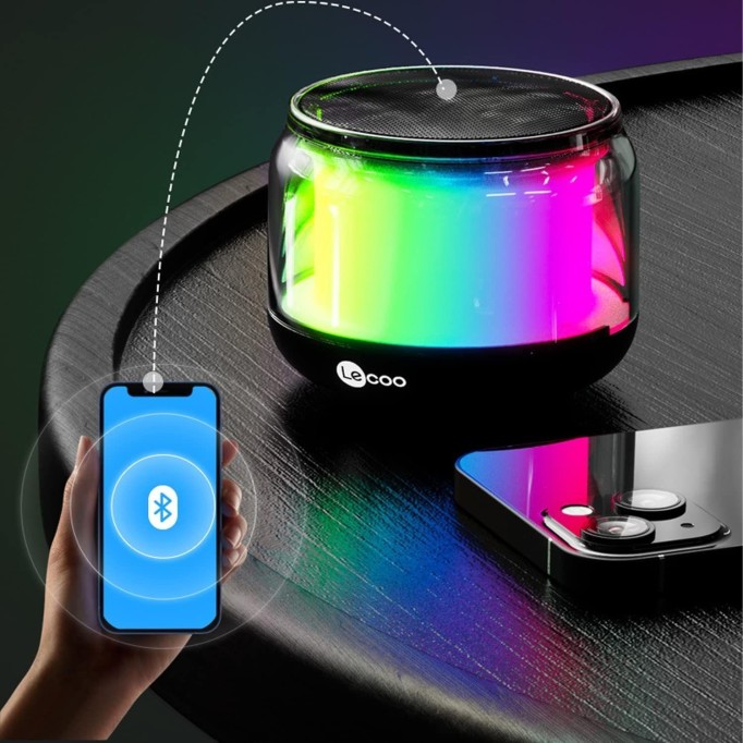 Lecoo DS106 Pro RGB Taşınabilir Ses Bombası Kablosuz Bluetooth Mini Hoparlör