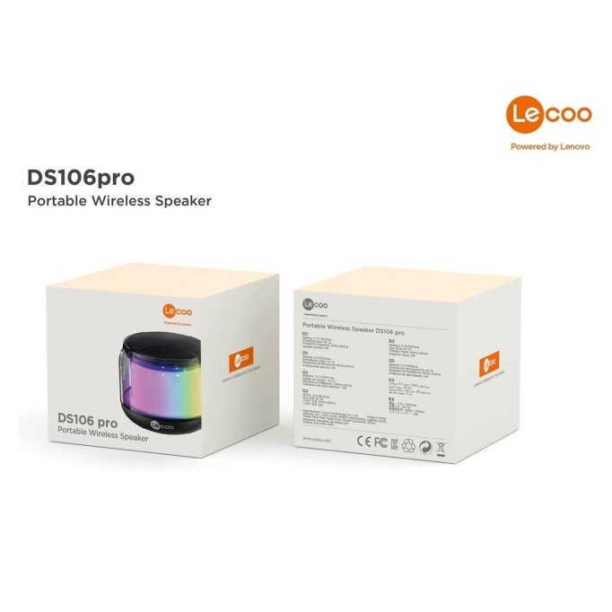 Lecoo DS106 Pro RGB Taşınabilir Ses Bombası Kablosuz Bluetooth Mini Hoparlör