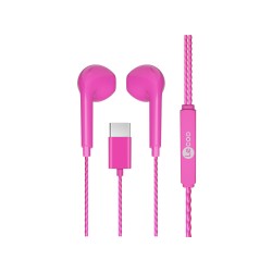 Pembe Lecoo EH104 Kablolu Type-C Kulak İçi Kulaklık Pembe