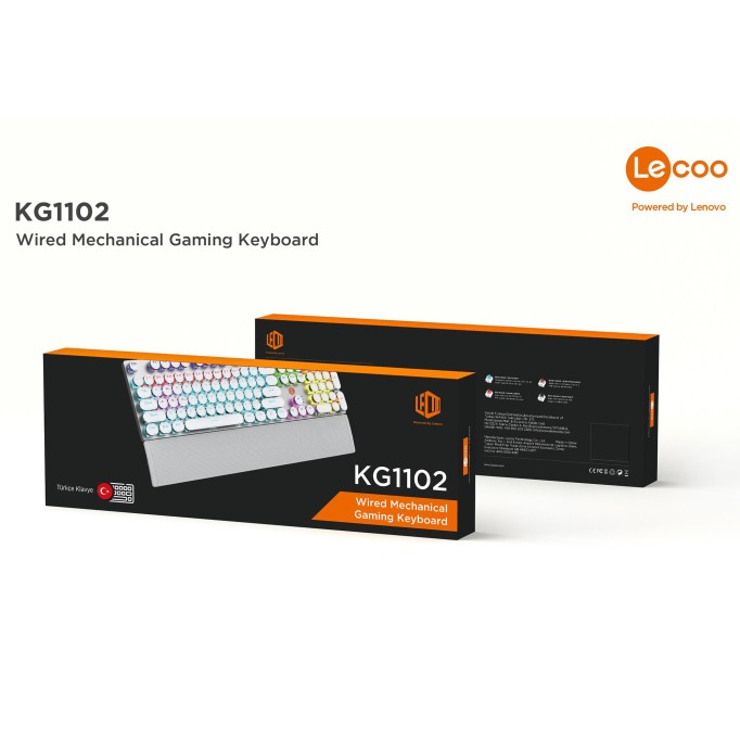 Lenovo Lecoo KG1102 Kablolu RGB Mekanik Oyuncu Klavyesi