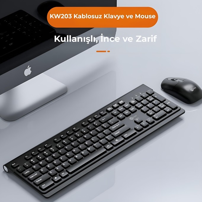 Lecoo KW203 Kablosuz Klavye ve Mouse Set
