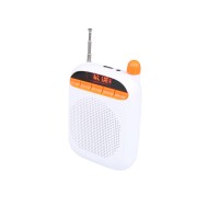 Lecoo MCS30 Ses Kaydetme Özellikli Bluetooth/USB/AUX/TF Kart Çift Mikrofonlu Taşınabilir Hoparlör Beyaz