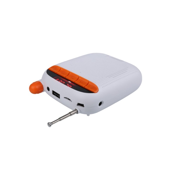Lecoo MCS30 Ses Kaydetme Özellikli Bluetooth/USB/AUX/TF Kart Çift Mikrofonlu Taşınabilir Hoparlör Beyaz