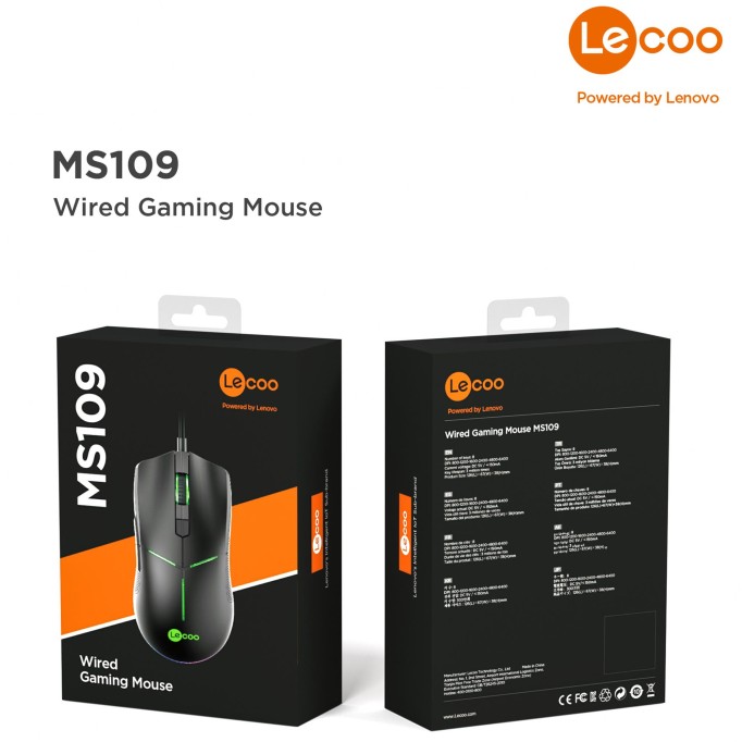 Lenovo Lecoo MS109 Kablolu RGB Gaming Oyuncu Mouse