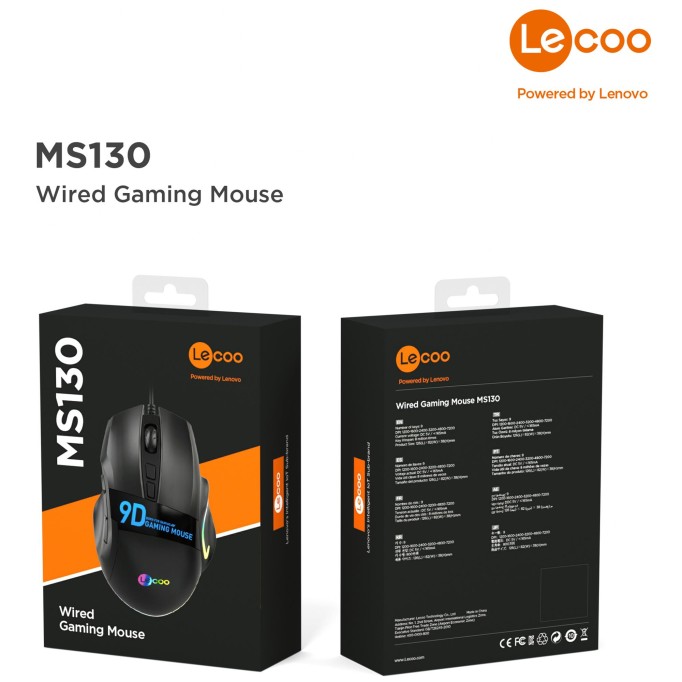 Lenovo Lecoo MS130 Kablolu RGB Gaming Oyuncu Mouse