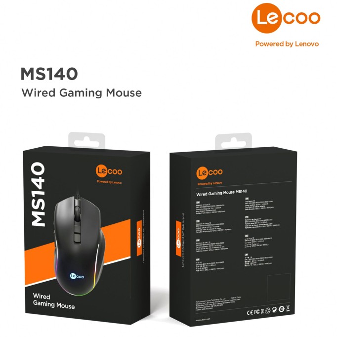 Lenovo Lecoo MS140 Kablolu RGB Gaming Oyuncu Mouse