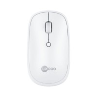 Lenovo Lecoo WS209 Dual Mod Bluetooth ve Kablosuz Şarj Edilebilir Optik Mouse Beyaz