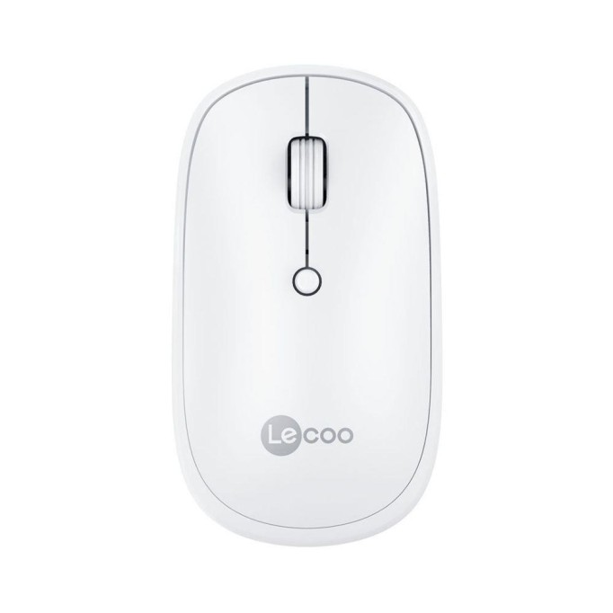 Lenovo Lecoo WS209 Dual Mod Bluetooth ve Kablosuz Şarj Edilebilir Optik Mouse Beyaz