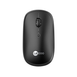 Siyah Lenovo Lecoo WS209 Dual Mod Bluetooth ve Kablosuz Şarj Edilebilir Optik Mouse Siyah