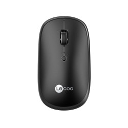 Siyah Lecoo WS209 Dual Mod Bluetooth ve Kablosuz Şarj Edilebilir Optik Mouse Siyah