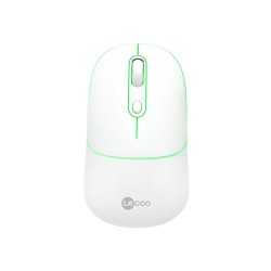 Beyaz Lenovo Lecoo WS210 Dual Mod RGB Bluetooth ve Kablosuz Şarj Edilebilir Optik Mouse Beyaz
