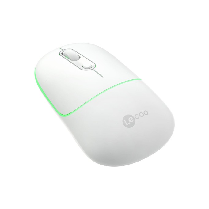 Lenovo Lecoo WS210 Dual Mod RGB Bluetooth ve Kablosuz Şarj Edilebilir Optik Mouse Beyaz