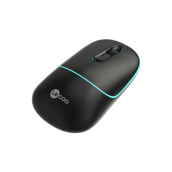 Lenovo Lecoo WS210 Dual Mod RGB Bluetooth ve Kablosuz Şarj Edilebilir Optik Mouse Siyah