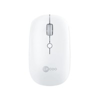 Lenovo Lecoo WS211 Dual Mod Bluetooth ve Kablosuz Şarj Edilebilir Optik Mouse Beyaz