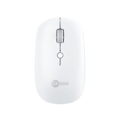 Beyaz Lenovo Lecoo WS211 Dual Mod Bluetooth ve Kablosuz Şarj Edilebilir Optik Mouse Beyaz