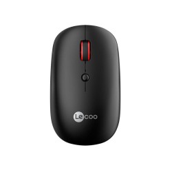 Siyah Lenovo Lecoo WS211 Dual Mod Bluetooth ve Kablosuz Şarj Edilebilir Optik Mouse Siyah