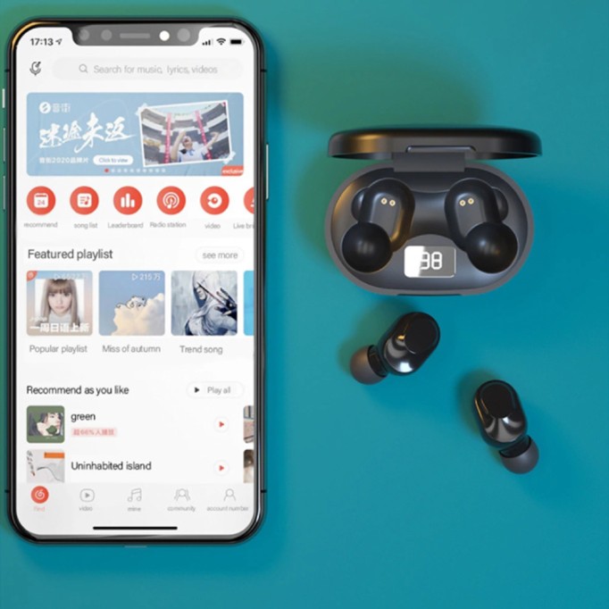 Lenovo XT91 TWS Bluetooth 5.0 Kablosuz Kulaklık Siyah