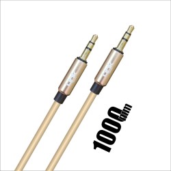 Linktech A577 Örgülü 3.5mm Jack Aux Kablo Sarı