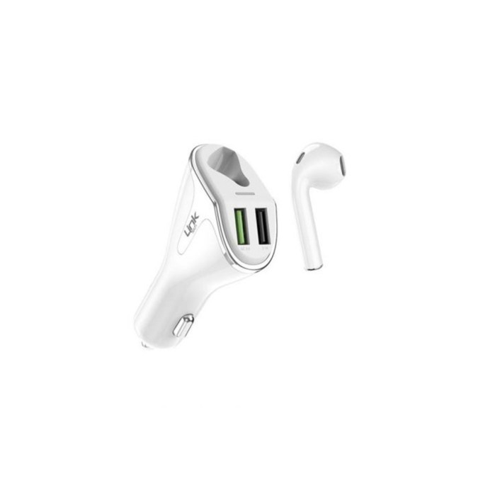 Linktech B450 Airpods Kulaklıklık ve Qualcomm QC 3.0 Araç Şarj Aleti