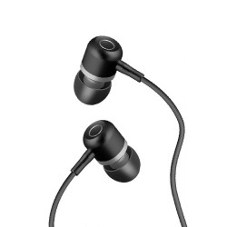 Siyah Linktech H40 Metal Kulak içi Mikrofonlu Kulaklık Siyah