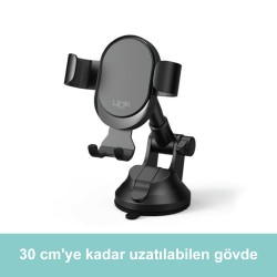 Linktech H775 Vakumlu Mekanik Araç İçi Telefon Tutucu