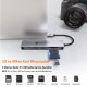 Novoo Type-C to 2*USB-A 3.0 4K HDMI TF SD Kart Okuyucu Dönüştürücü HUB