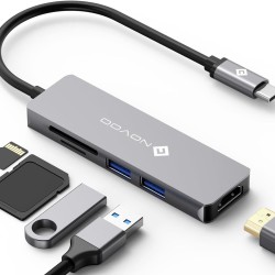 Novoo Type-C to 2*USB-A 3.0 4K HDMI TF SD Kart Okuyucu Dönüştürücü HUB Novoo Type-C to 2*USB-A 3.0 4K HDMI TF SD Kart Okuyucu Dönüştürücü HUB