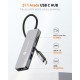 Novoo Type-C to 2*USB-A 3.0 4K HDMI TF SD Kart Okuyucu Dönüştürücü HUB