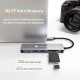 Novoo Type-C to 2*USB-A 3.0 PD 100W 4K HDMI TF SD Kart Okuyucu Dönüştürücü HUB