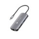 Novoo Type-C to 3*USB-A 3.0 4K HDMI RJ45 Ethernet PD TF SD Kart Okuyucu Dönüştürücü HUB