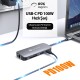 Novoo Type-C to 3*USB-A 3.0 4K HDMI RJ45 Ethernet PD TF SD Kart Okuyucu Dönüştürücü HUB