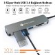 Novoo Type-C to 3*USB-A 3.1 4K HDMI TF SD Kart Okuyucu Dönüştürücü Adaptör
