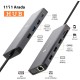 Novoo Type-C to 4*USB-A 2*HDMI VGA RJ45 Ethernet PD 100W TF SD Kart Okuyucu Dönüştürücü