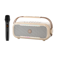 NOWGO C2 60W Mikrofonlu Bluetooth Hoparlör RGB IPX4 Taşınabilir Karaoke Sistemi Bej