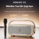 NOWGO C2 60W Mikrofonlu Bluetooth Hoparlör RGB IPX4 Taşınabilir Karaoke Sistemi Bej
